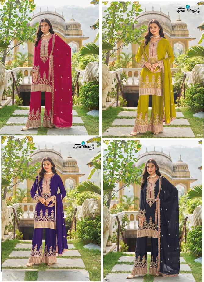 Your Choice Preet Heavy Chinnon Sharara Salwar Kameez
